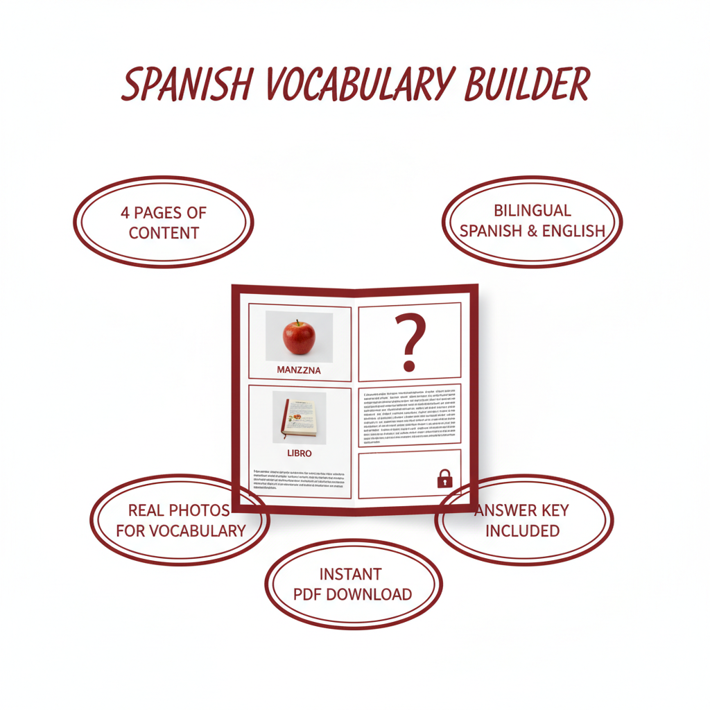 Infografía de beneficios Spanish Nouns and Articles